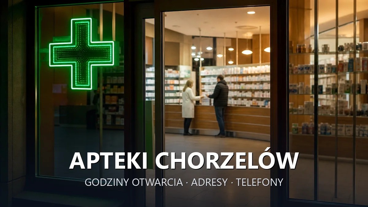 Apteki Chorzelów, gmina Mielec, powiat mielecki - adresy, telefony, godziny otwarcia