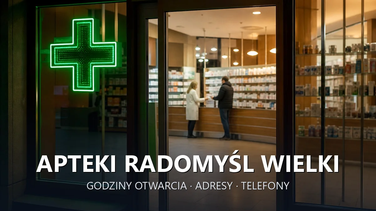 Apteki Radomyśl Wielki, powiat mielecki - adresy, telefony, godziny otwarcia