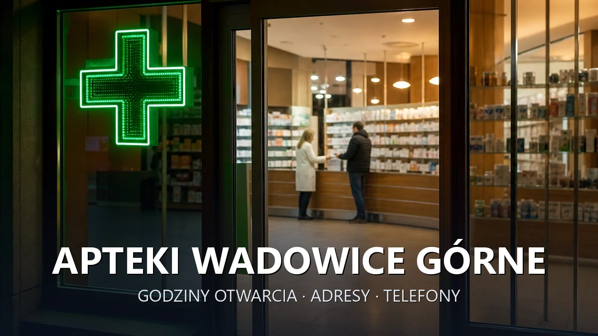 Apteki Wadowice Górne, powiat mielecki - adresy, telefony, godziny otwarcia