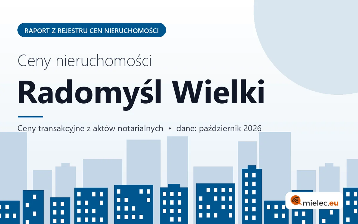 Ceny mieszkań w mieście Radomyśl Wielki — październik 2026