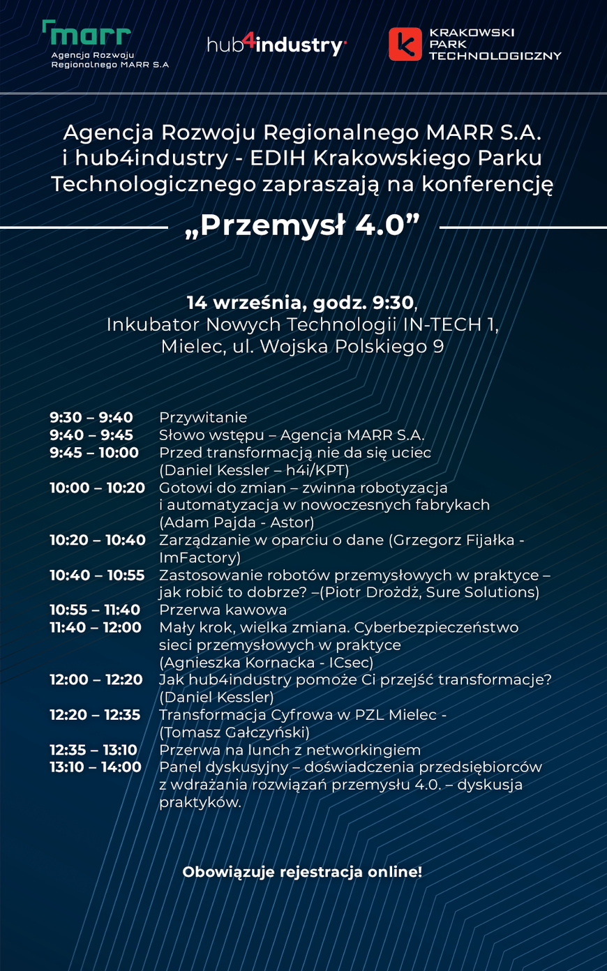 Powiat Mielec:                          Agencja MARR S.A. zaprasza na konferencję na temat przemysłu 4.0!