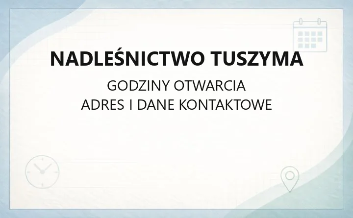 Nadleśnictwo Tuszyma - kontakt, godziny, sprzedaż drewna i zasady w lesie