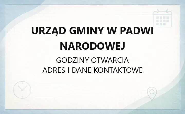 Urząd Gminy w Padwi Narodowej - kontakt, adres i dostępność