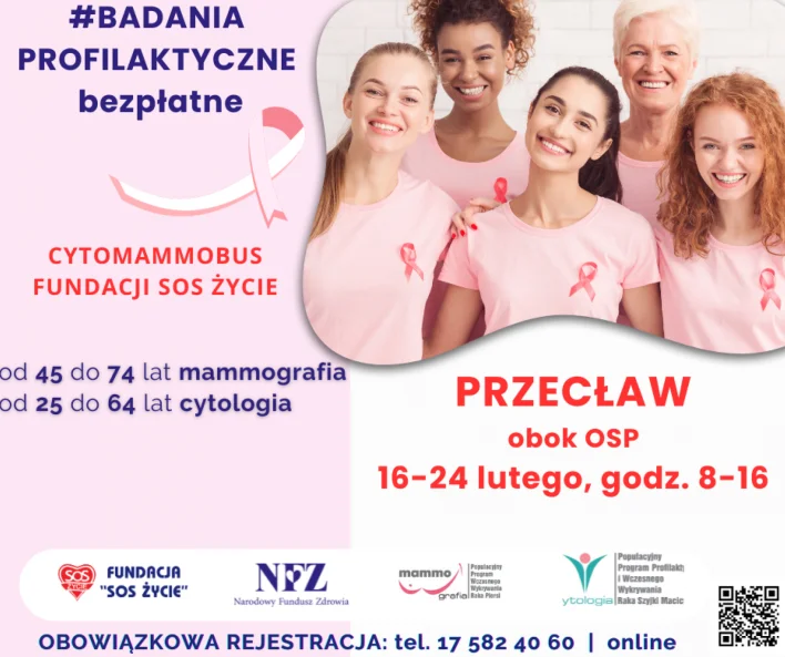 Mobilny CytoMammobus przyjeżdża do Przecławia - bezpłatne badania dla kobiet