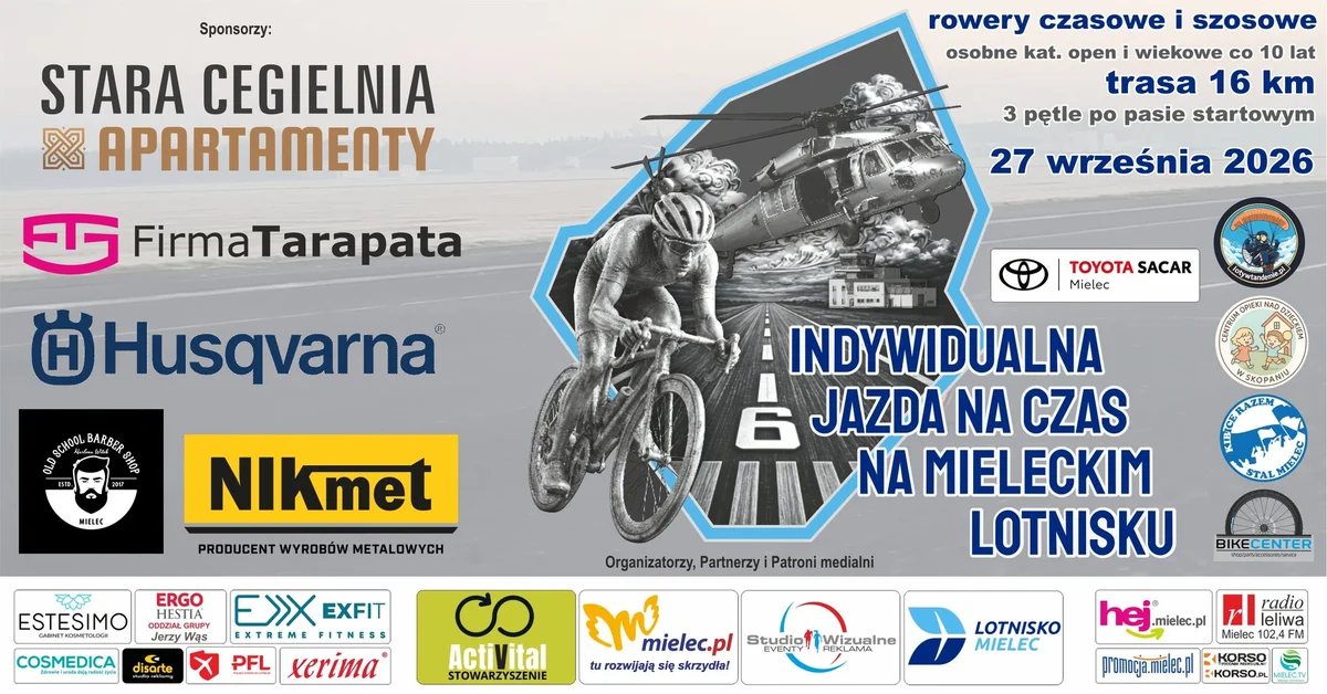 Grafika promocyjna wydarzenia 6. Indywidualna jazda na czas na lotnisku