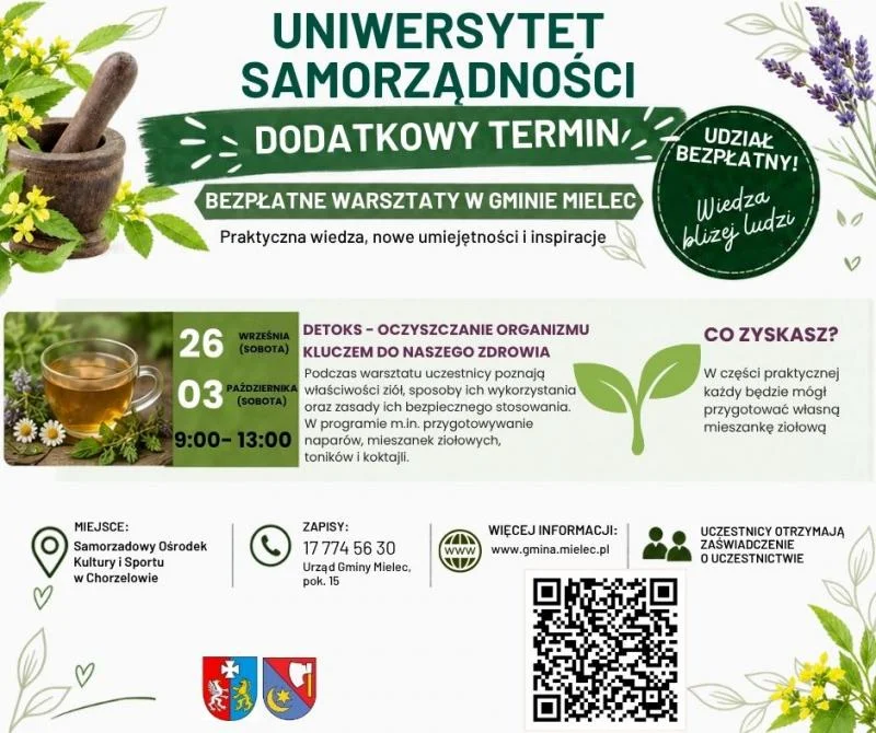 Grafika promocyjna wydarzenia Detoks – oczyszczanie organizmu kluczem do naszego zdrowia