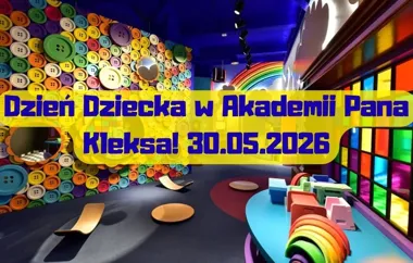 Grafika promocyjna wydarzenia Dzień Dziecka w **Kleks. Magia Kina** i Śląskim Ogrodzie Zoologicznym