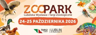 Grafika promocyjna wydarzenia Lubelska Wystawa i Targi Zoologiczne ZOOPARK