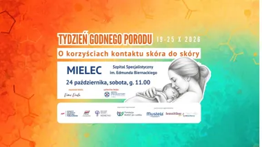 Grafika promocyjna wydarzenia Tydzień Godnego Porodu w Mielcu