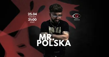 Grafika promocyjna wydarzenia Mr. Polska w Insomnii w Mielcu – koncert 25 kwietnia