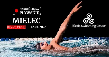 Grafika promocyjna wydarzenia Nakręć się na pływanie w Mielcu – bezpłatny warsztat dla pływaków
