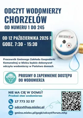 Odczyt wodomierzy w Chorzelowie. Pracownicy odwiedzą 245 numerów