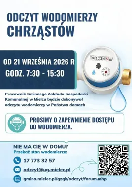 Odczyt wodomierzy w Chrząstowie. GZGK prosi o dostęp do urządzeń