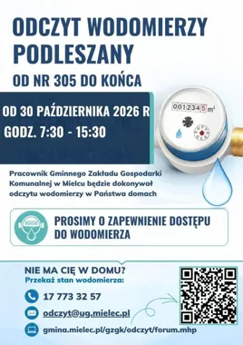 W Podleszanach odczyt wodomierzy obejmie domy od numeru 305