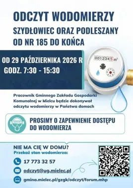 Odczyt wodomierzy obejmie Szydłowiec i Podleszany od numeru 185