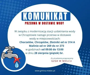 W gminie Mielec kilka miejscowości bez wody przez cztery godziny