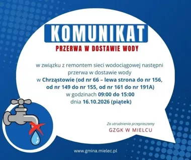 Chrząstów bez wody. Remont sieci obejmie kilkadziesiąt numerów