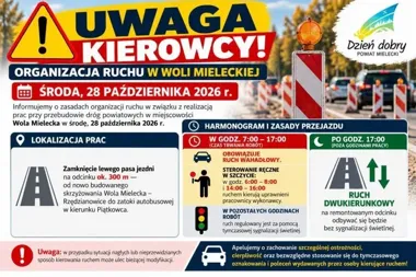 Przebudowa drogi w Woli Mieleckiej. Ruch wahadłowy na 300-metrowym odcinku