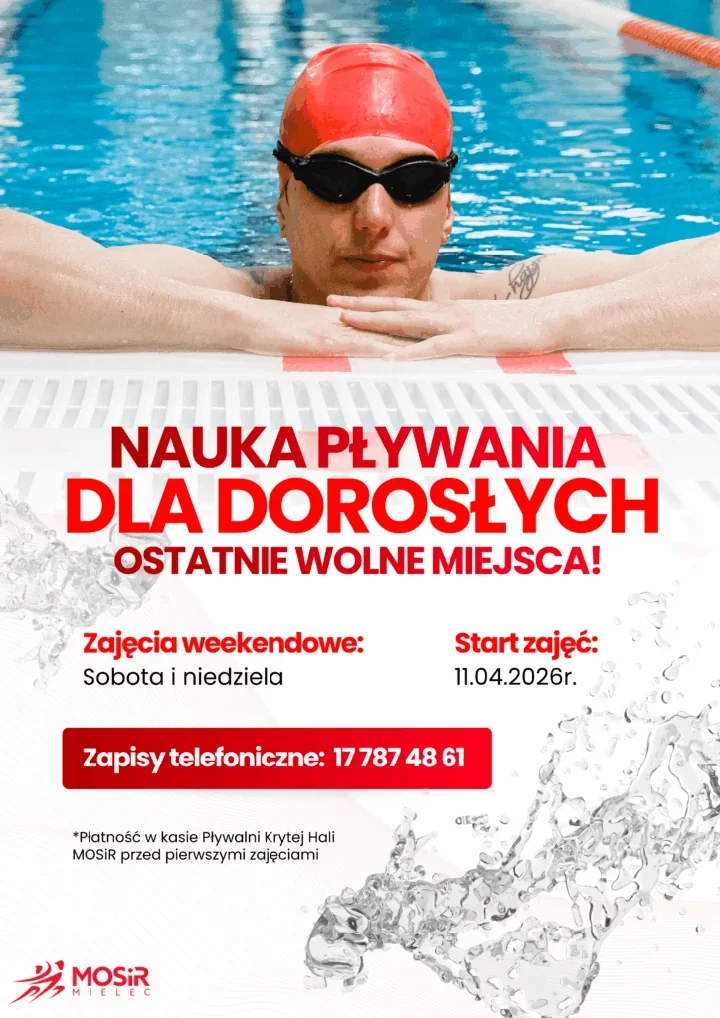 Mielec otwiera wodę dla dorosłych - zostały już ostatnie miejsca