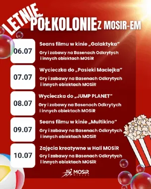 Drugi turnus półkolonii z MOSiR-em ma plan pełen ruchu i wodnych przygód