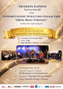Mieleccy wolontariusze wejdą na główną scenę. Gala już w czwartek