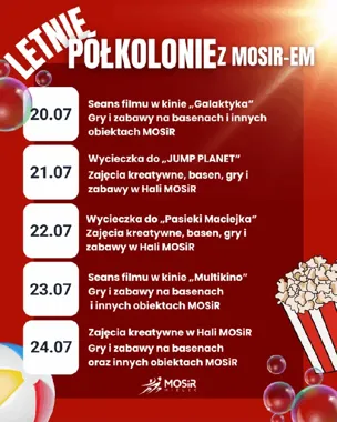 IV turnus Letnich Półkolonii z MOSiR-em - ruch, basen i Jump Planet