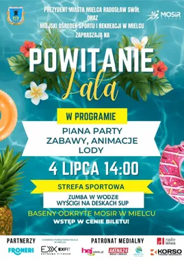 Mielec wchodzi w wakacje na basenach odkrytych z pianą i SUP-ami