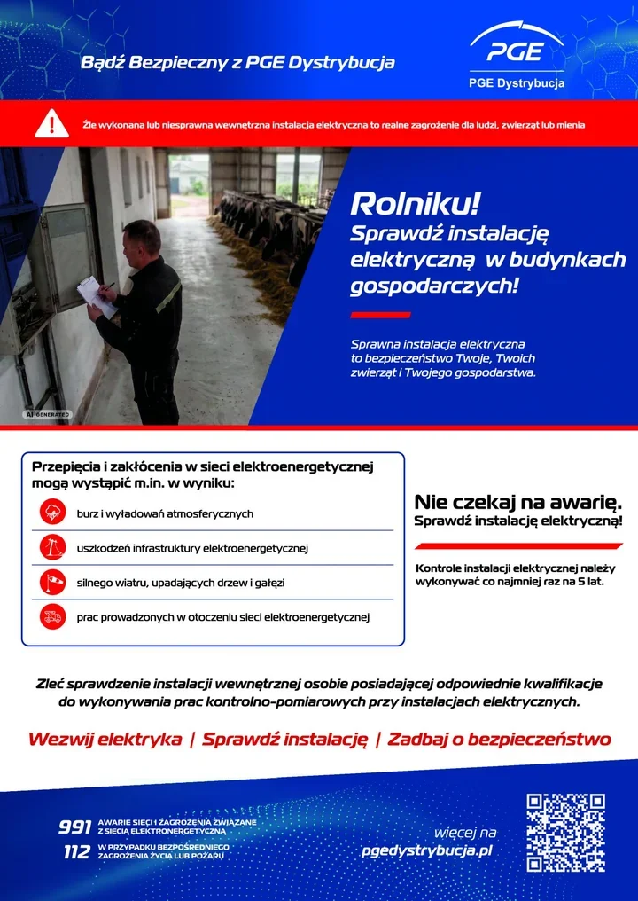 Stare instalacje w budynkach gospodarczych mogą zagrażać ludziom i zwierzętom