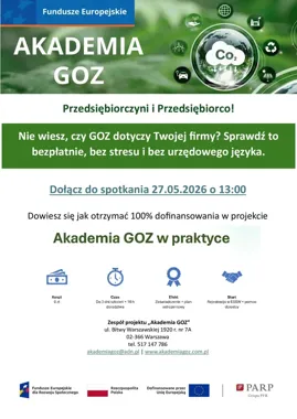 Akademia GOZ dla firm. Bezpłatne spotkanie ma rozwiać pierwsze wątpliwości