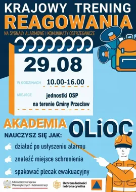 Alarm, schronienie i plecak ewakuacyjny. Strażacy szkolą mieszkańców gminy Przecław