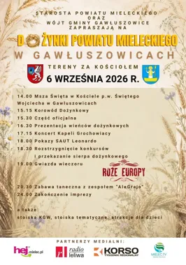 Dożynki Powiatu Mieleckiego z korowodem i koncertem Ruże Europy