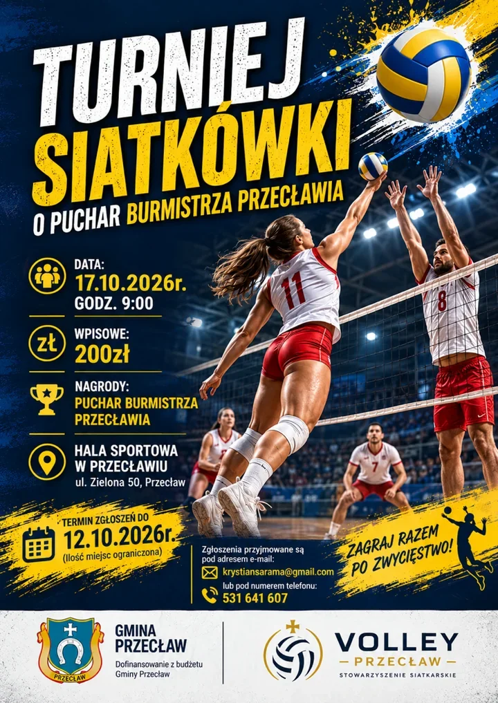 Turniej siatkówki w Przecławiu z pucharem burmistrza. Wpisowe wynosi 200 zł