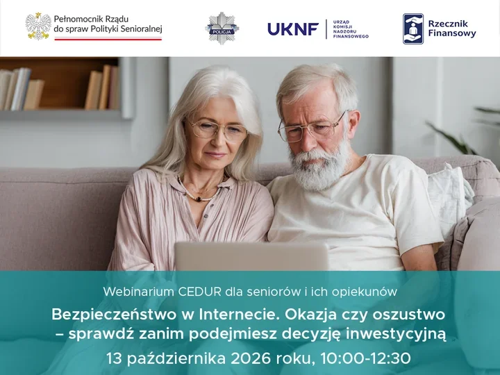Seniorzy poznają pułapki fałszywych inwestycji. Bezpłatne webinarium KNF
