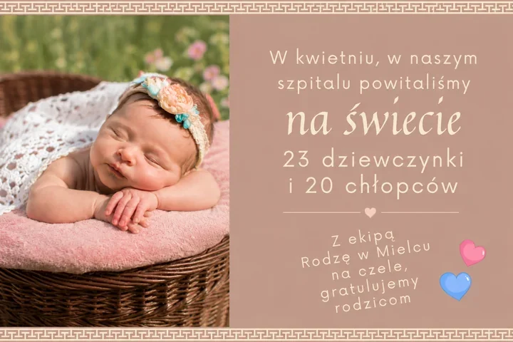 43 dzieci przyszły na świat w Mielcu. W kwietniu dziewczynek było więcej