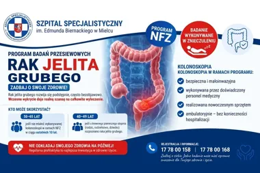 Rak jelita grubego może nie dawać objawów. W Mielcu dostępna jest bezpłatna kolonoskopia